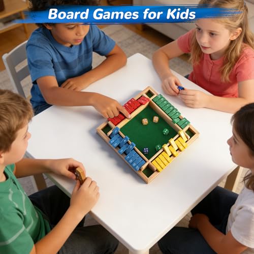 Shut The Box Juego de Mesa Clásico de Madera miniatura 4