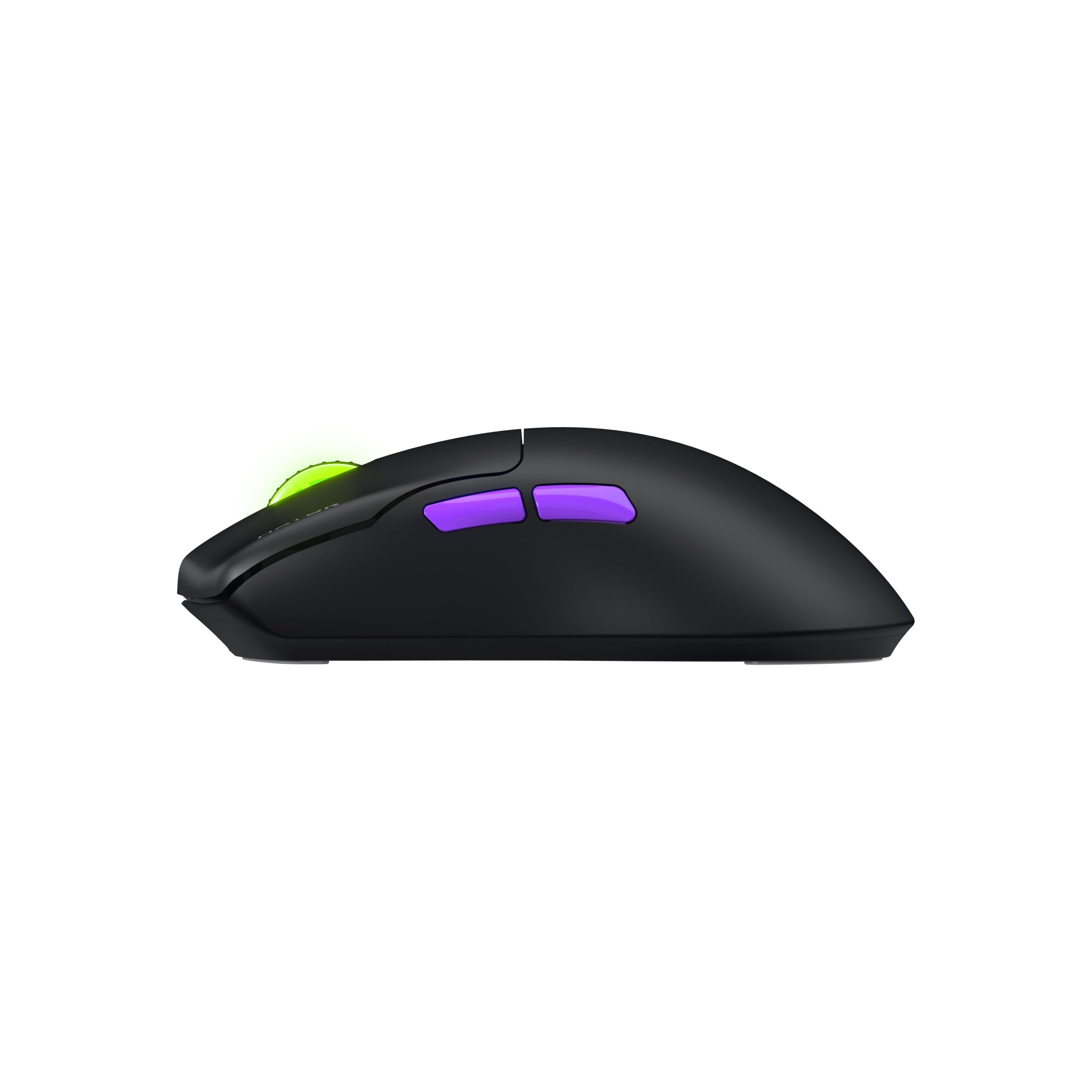 HATOR Pulsar 3 Ultra 4K Wireless Ratón Gaming inalámbrico, 61g Ultraligero, PixArt PAW3950, 30000 dpi, Optical Switches 100M, 4000Hz, 2.4GHz/Bluetooth/USB-C, PTFE Skates, RGB, Grip, PC/Mac (Negro)