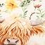 Floral Highland Cow Beige