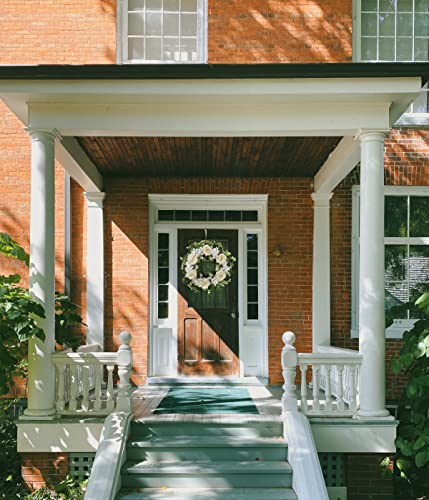 Spring Wreath For Front Door Artificial Peonies Summer Wreaths For Front Door Outside Wall Or Window Décor (White) #TOP3