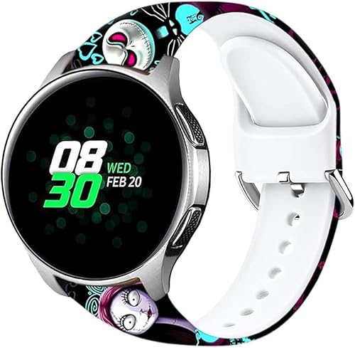 __PLACEHOLDER_BRAND_0__ Christmas Jack Skellington Sally - Correas compatibles con Samsung Galaxy Watch 6Watch 5 Pro de 1.77 pulgadas, Watch 4 de