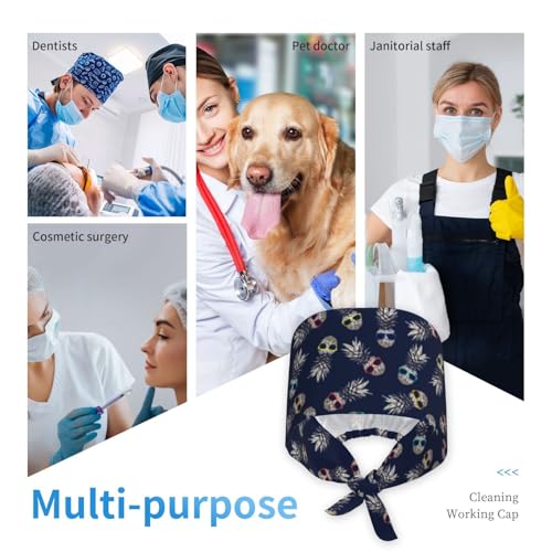Image of Unisex Adjustable Surgical Sweatband - Elastic Bandage Cap - Scrub Caps for Nurse Working Cap