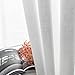 Anpark White Semi Sheer Curtains Linen Rod Pocket Curtains Tiebacks Included Semi Sheers, Privacy & Serenity for Bedroom, Soft Light for Relaxation - 52