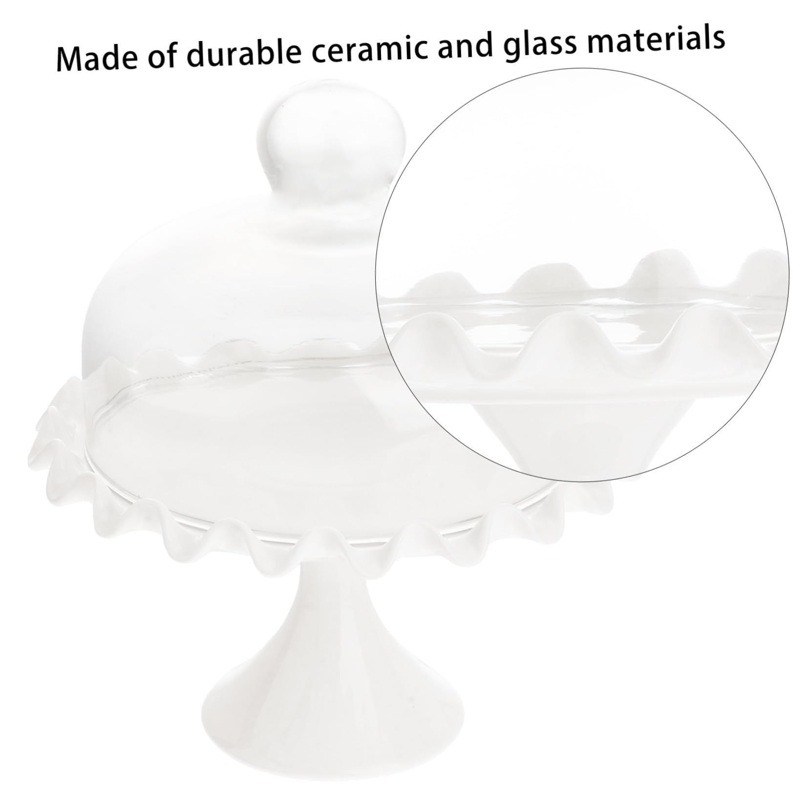 Artibetter Campana de Cristal para Tartas, Tapa Transparente para Postres