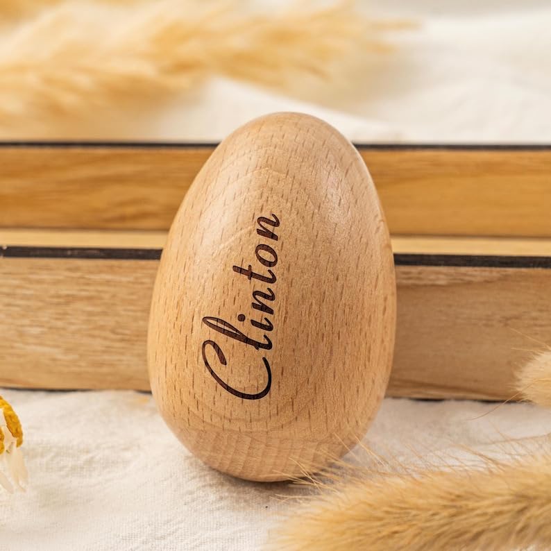 Custom Wooden Easter Egg - Personalized Keepsake Gift