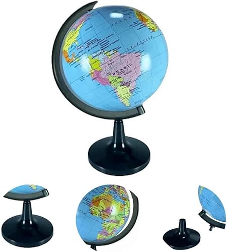 Globo Terrestre Giratorio Mesa Mapa Mundi Político Escolar 14,2 cm Eixo Com Medidor Geopolítico Esco