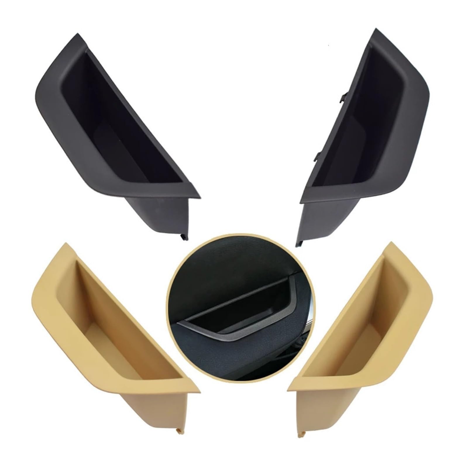 Manetas Tirador Interior Para BMW X3 X4 F25 F26 2010-2017 - Cubierta En Textura De Carbono, Color Negro