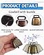 KGDUYC 3 Stück Mini Kuhglocke Vintage Eisenglocke Ziegenglocke Metall Haustier Glocken Haustier Halsband Bauernhof Tierglocke für Rinder Kuh Pferd Schafe, Rotbronze