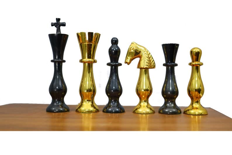 Ensemble d'échecs de luxe en laiton fait main avec pièces lestées