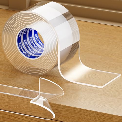 ZOMPAGO Clear Soft Corner Protectors for Furniture Strip, 2in (W) x 6.56FT(L),Sharp Edge & Table Bumper,Window Edge,Wall Protector,Soft Corner Guards Safe for Proof,Table Corner Protectors in Family