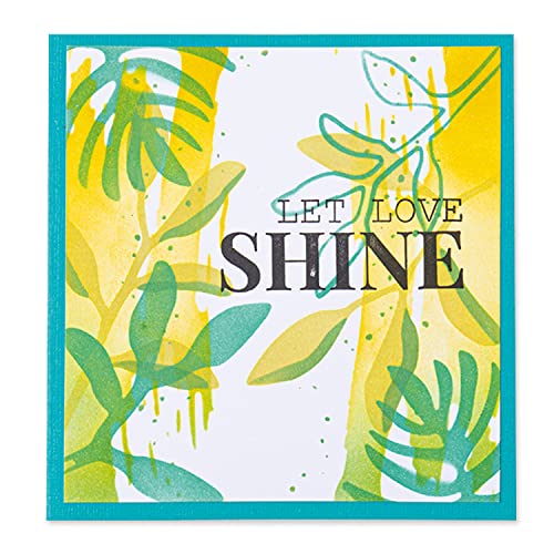 Sizzix Layered Stencils 4PK Watercolor Leaves by Olivia Rose, One Size - Image 4
