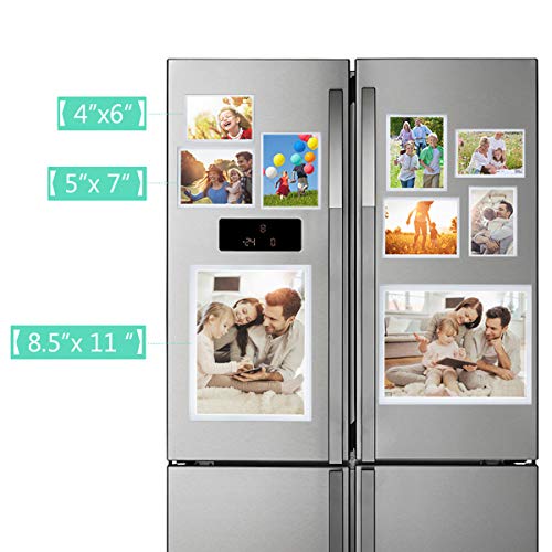Hiimiei Magnetic Photo Frames For Refrigerator 5X7 Inches, 20 Pack, No Sratched Fridge Magnets Picture Frame Photo Sleeves Protected By Removable Film #TOP4