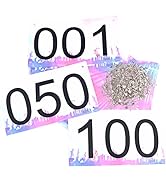 TRIWONDER Tyvek Race Bibs Running Numbers with Safety Pins, Large Numbers 1-500, Tearproof and Wa...