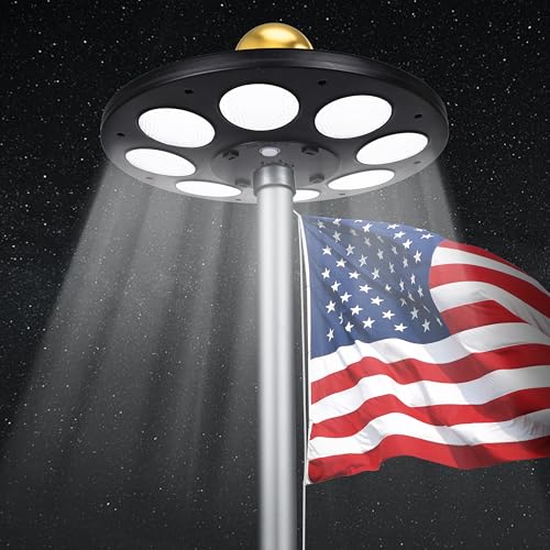 Solar Flagpole Top Light
