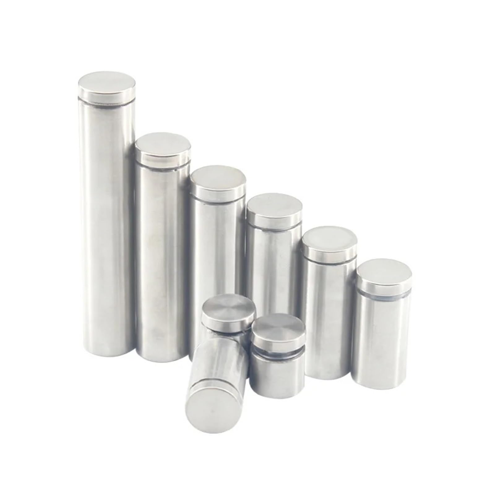 Fijaciones para separadores， 10 piezas de fijaciones de separación, tornillos de acero inoxidable for carteles publicitarios, pernos, soportes for clavos publicitarios, tornillos de montaje(25x60mm)