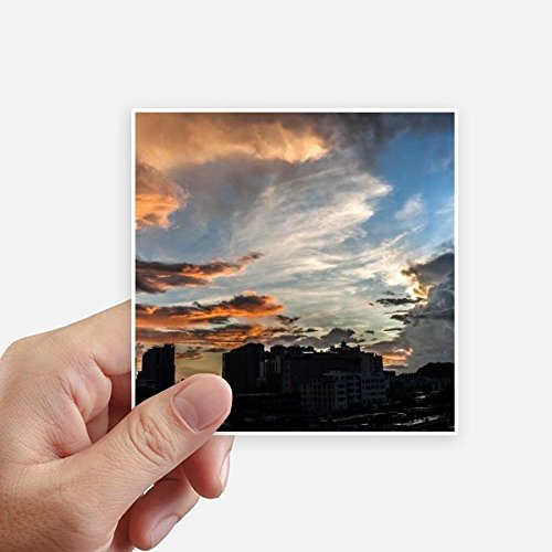 Autocollant carré ciel bleu nuages DIYthinker pour ordinateur 8pcs - 2