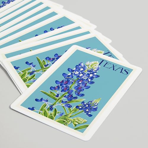 Cartas Texas Letterpress Bluebonnet 52 piezas póker miniatura 5