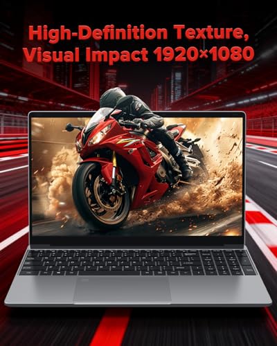 Image of 2026 Laptop Computer Notebook,15.6 inch IPS FHD Display,8GB RAM 256GB SSD,Celeron N5100 Processor,WiFi5,BT5.0,USB3.0,Backlit keyboard,Fingerprint for Business Home Office and Students,Silver