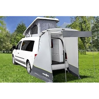 Tailgate Tent without Poles Including Standing Poles for Caddy and Minivans