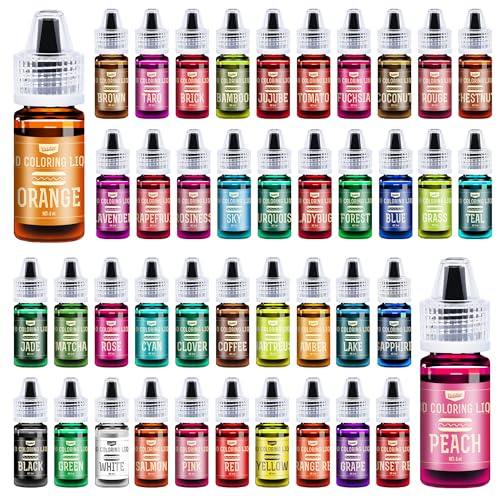 Food Coloring Set - 42 Vivid Colors Food Coloring Set for Baking, Cake Decorating, Cookie, Fondant and Macaron - Liquid Tasteless Food Color Dye for DIY and Crafts - .25 fl. oz. Bottles