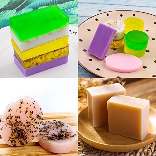 YGEOMER 3pcs Silicone Soap Molds, Round Rectangle Oval Soap Molds for Handmade Soap Candy Chocolate Cake with Sealed Bags, Pink