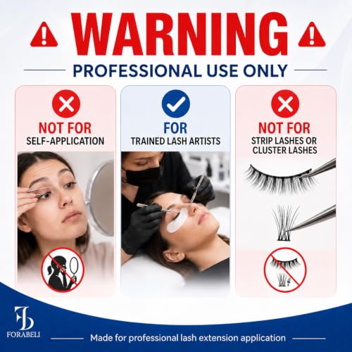 FORABELI Pure Sensitive Eyelash Extension Glue | Fume-Free Lash Adhesive | 6-7 Second Drying | 4 Weeks Retention | for Highly Sensitive Eyes | Black, 5ml Alternate view