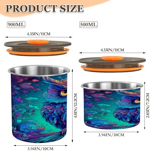 Envase hermético para café de acero inoxidable 500ml miniatura 2