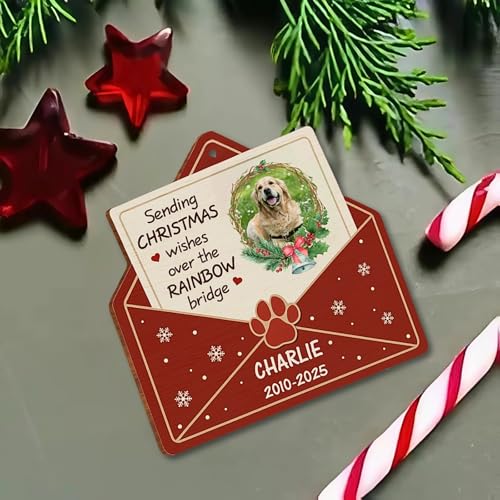 Personalized Rainbow Bridge Dog Memorial Ornament – Custom Paw Print Holiday Keepsake for Pet Lovers, Thoughtful Gifts for Dog Owners - Image 4