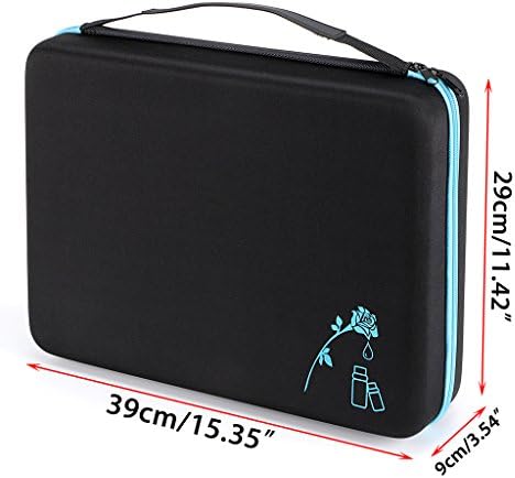 BTSKY 108 Bottles Durable Waterproof Hard Shell EVA Large Capacity Essential Oils Handle Carrying Case (Blue)