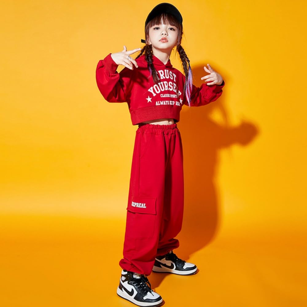 Amazon.co.jp: キッズダンス衣装 セットアップ 衣装 赤 レッド