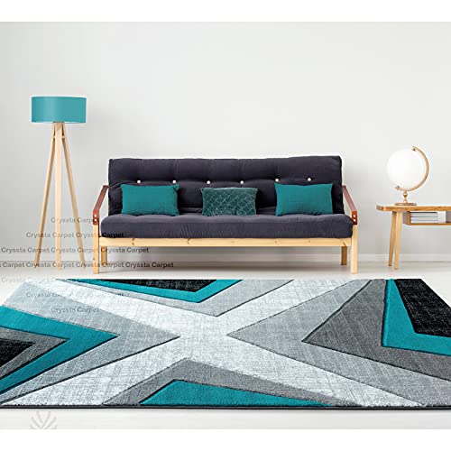 Image of Soft Woolen Modern Collection Tufted Carpet for Living Room Bedroom and Hall Size 4 x 6 Feet Color Multi-N