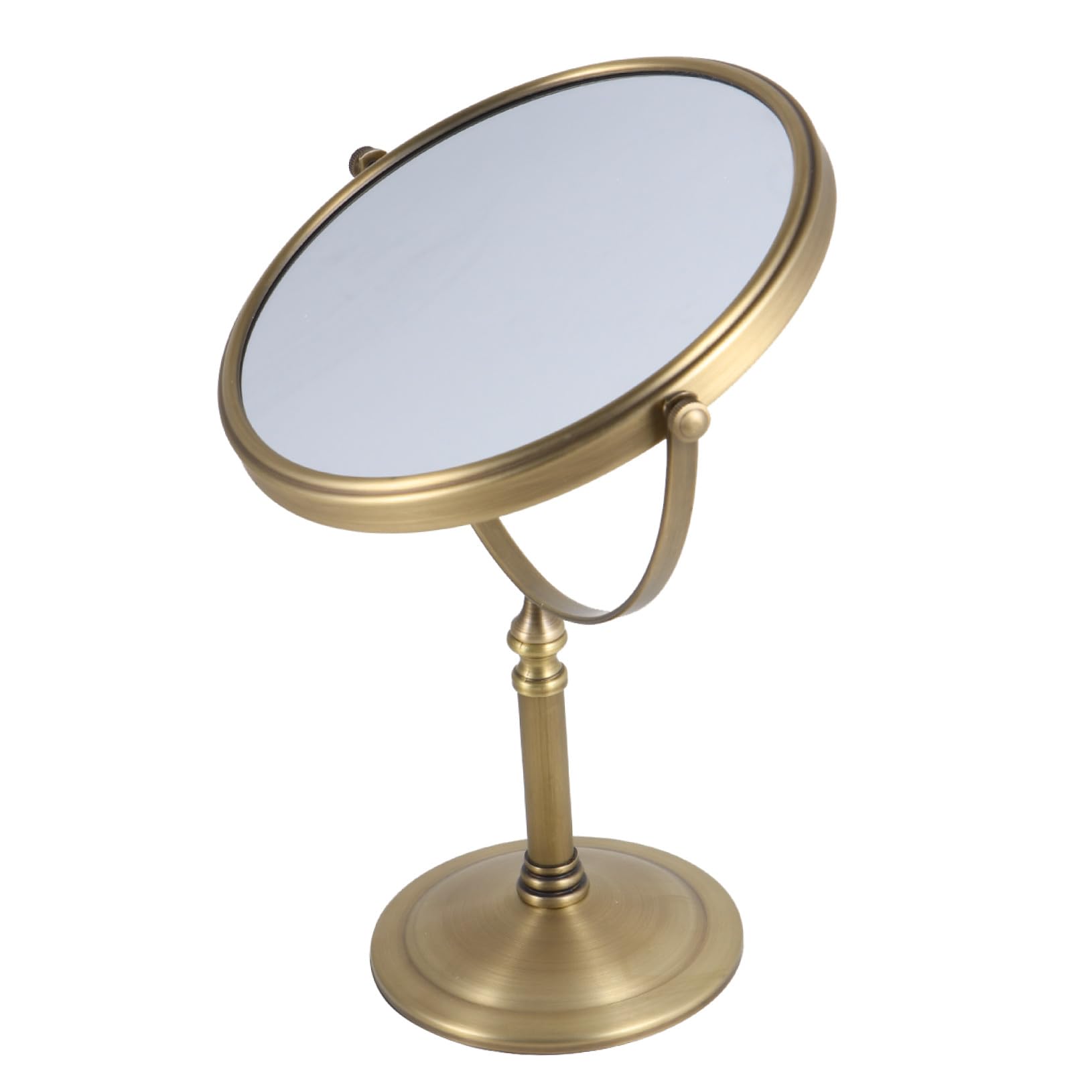 Baluue Espejo De Maquillaje De Doble Cara 20 Cm 7 Aumentos para Mujeres Soporte Antideslizante para Tocador