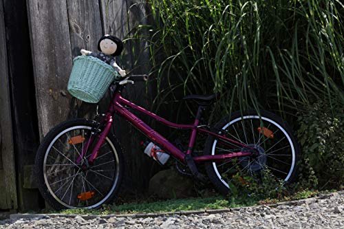 e-wicker24 Alles aus Weide Fahrradkorb für Kinder vorne Kleiner Korb geflochten für Kinderfahrrad Gepäckträger Retro Fahrradkorb für Lenker Vintage Stil Weidentransporter Weide (Mint)