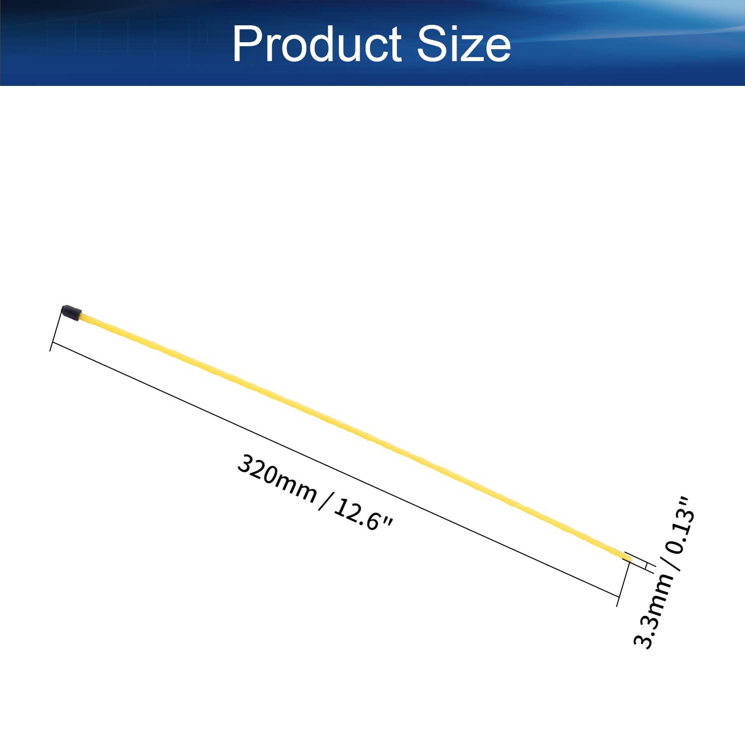 Heyiarbeit RC Antenna Tube Yellow with Blue Mount and Cap for RC Boat 5pcs