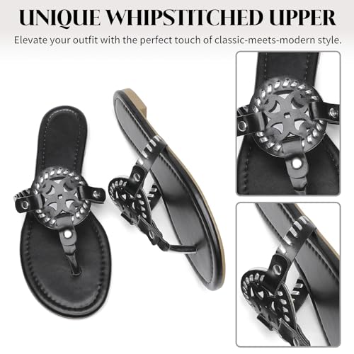 katliu Women's Flat Sandals Flip Flop Thong Sandals Cute Dressy Sandals3