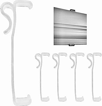 Amazing Drapery Hardware 3.5 Inch Clear Valance Clips for Top Blind Brands & Window Shades, 5-Pack - Sturdy Plastic Brackets, Ideal for Wood, Faux Wood & Metal Treatments in Home & Office Settings