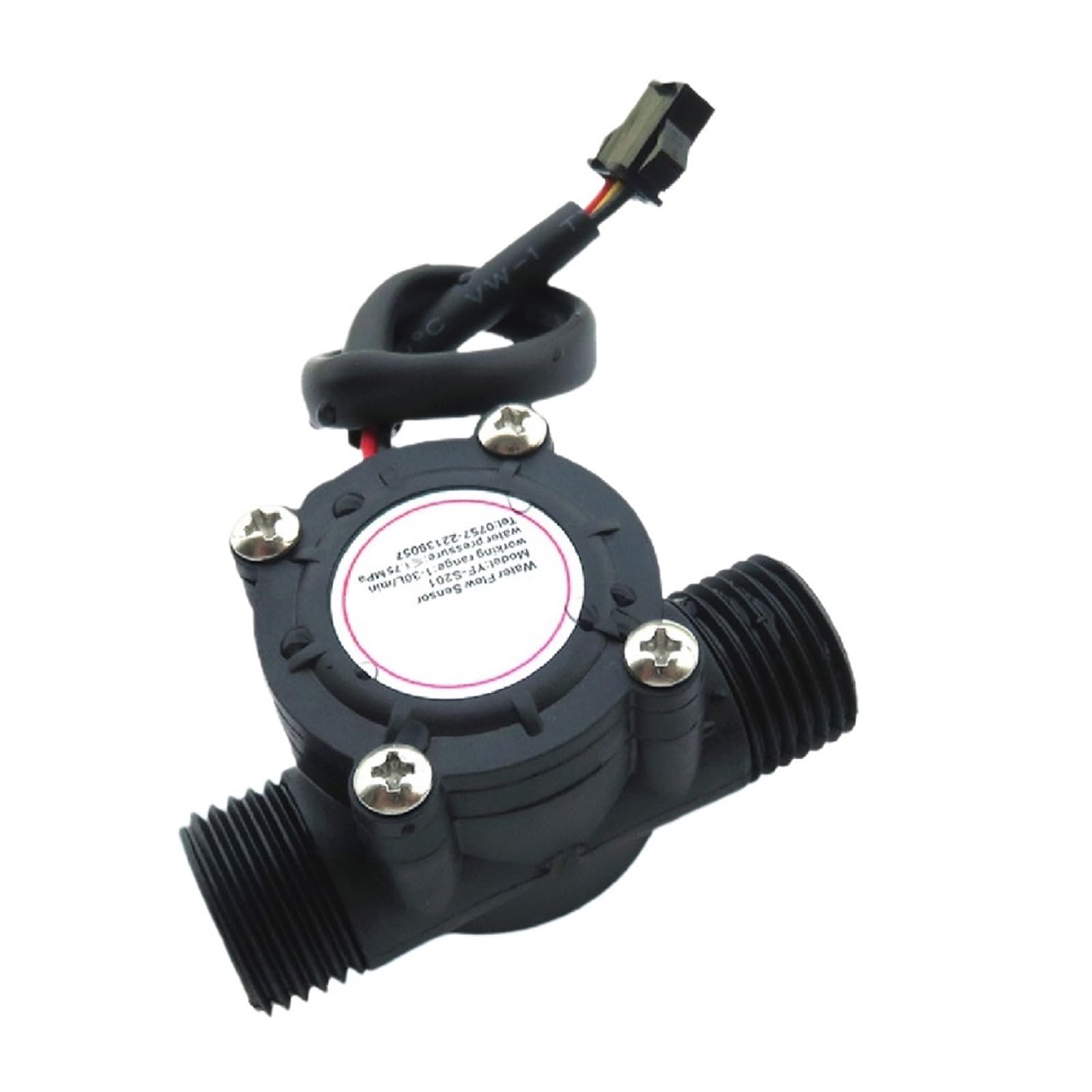 JJKKOZVQF S201 G1/2 Water Flow Sensor DC 5V Liquid Flow Meter(S201A)