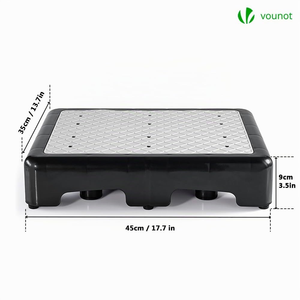 VOUNOT® Gradino Antiscivolo per Anziani, Aiuto Mobilità Portatile, Sgabello per Scale e Auto, Pedana Stabile e Sicura per Bagno e Letto, Piedini in Gomma e Superficie Antiscivolo, Resistente e Robusto