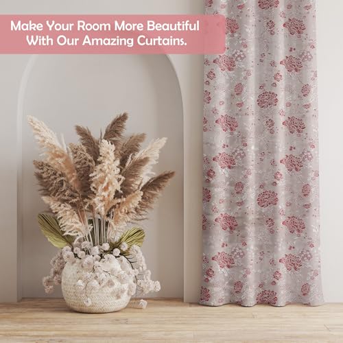 Image of FRESH FROM LOOM Curtains for Door 12 Feet Long | Big Window Curtain Premium Polyester Weaved Parda | Modern Parde for Living Room Bedroom | Home Office Jacquard Screens (Maroon, 12ft, 1pc)