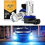 Auxbeam H8 H9 H11 Led Fog Light Bulbs Max 50W 8000K Ice Blue 8000LM Extremely Bright Led Light Bulb 3030 16-SMD Replacement for Signal, Turn, Parking, Tail, DRL, Pack of 2