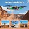 Dron FPV con cámara 4K para adultos, pantalla grande en control remoto, 2 baterías y estuche de transporte, regalo para hombres, cuadricóptero fácil de volar para principiantes con posicionamiento por flujo óptico 6