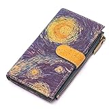 RFID Vegan Cork wallet purse, Handmade Eco Friendly Sustainable gift Lightweight Durable Waterproof zero waste (Van Gogh)