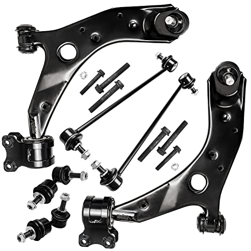Image of Detroit Axle - Front 6pc Control Arms Kit for 2004-2009 Mazda 3, 2009 3 Sport, 2006-2017 5, 2 Lower Control Arms 4 Front and Rear Sway Bar Links Replacement