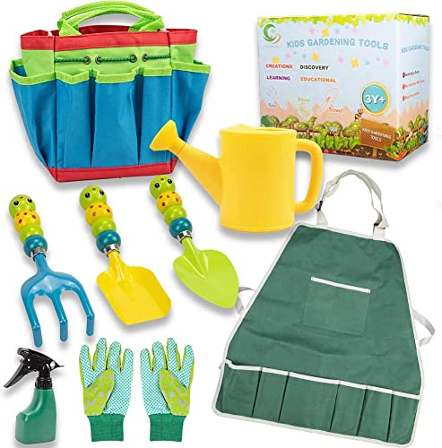 AvaeSCe Gartengeräte für Kinder, Spielwerkzeuge für den Garten / Strand, Gartenwerkzeug Set Im Freien Geschenk für Junge Mädchen 4 Jahre + Cover