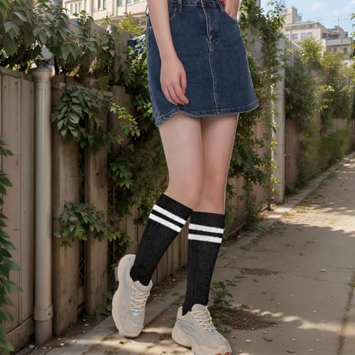 Image of phnydreg Slouch Socks Striped Slouch Scrunch Socks for Women Girls 90s Party