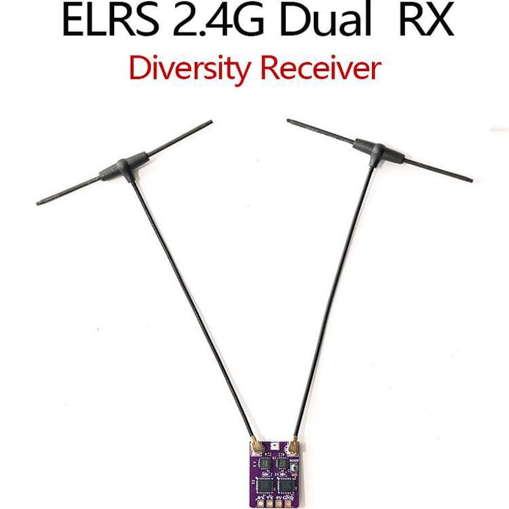 ELRS 2.4G Diversity Receiver Intégrée TCXO Dual RX Antenne pour Le Protocole CRSF pour FPV Freestyle RC Racing Drone à Longue Portée