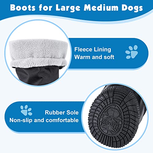 Hipaw Outdoor Dog Boots Winter Dog Shoes Nonslip For Snow Rain #TOP4
