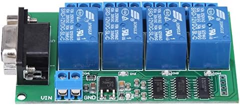 Relè RS232, 12V 4 Channel Relay Board Remote Control DB9 UART Switch Per Porta Seriale Per Auto