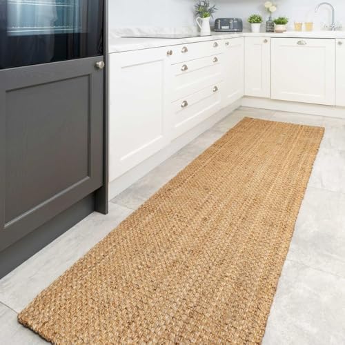Long Sustainable Sisal Non Shed Natural Straw Texture Woven Jute Rug