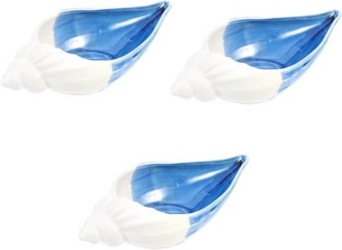 Unomor 3pcs Tray Ceramic Ring Holder Star Plates Trinket Storage Plate Earring Bowl Earring Organizer Ceramic Serving Platter Trinket Dish Sea Ring